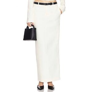 NWT Helsa The Long Trouser Skirt in White Size Medium